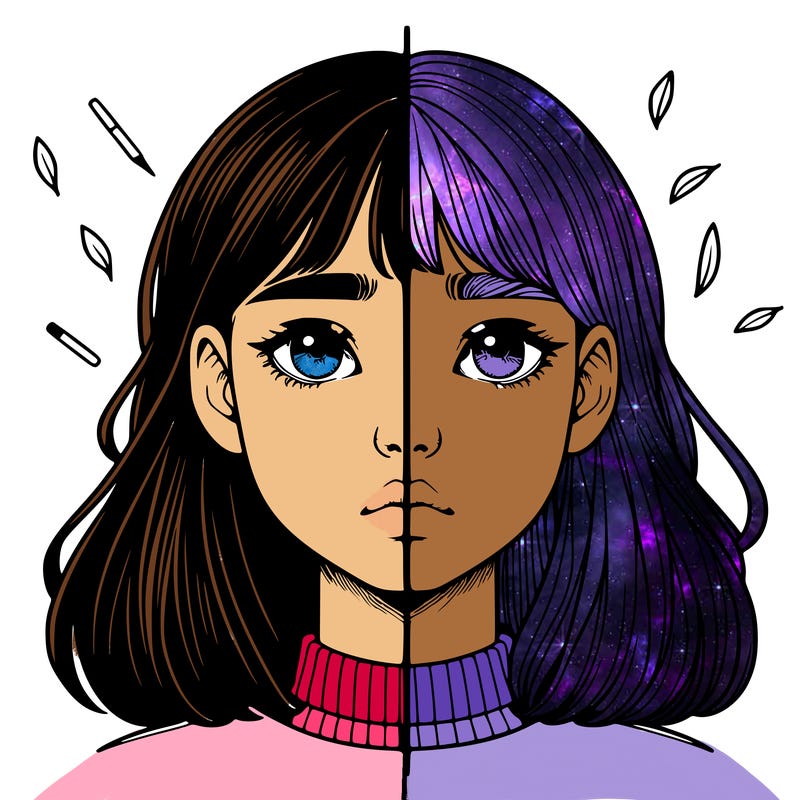 realistic girl split