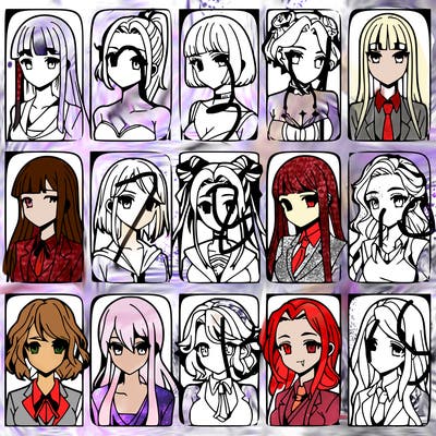 girls that look diffrent anime