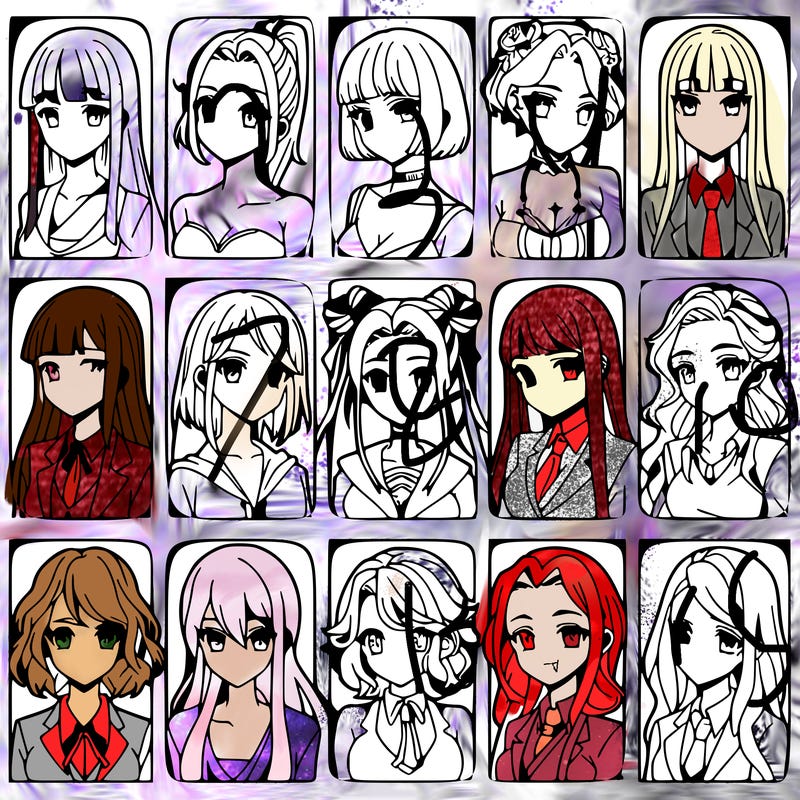 girls that look diffrent anime