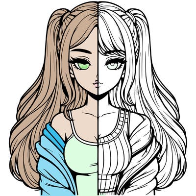 realistic girl split