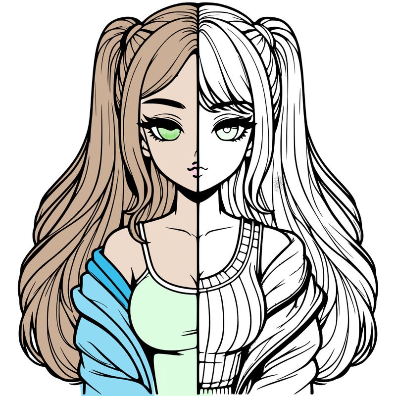 realistic girl split