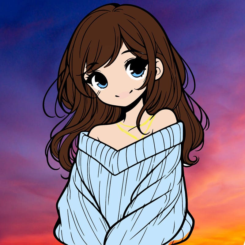 shy pretty girl wearing a sweater that is falling off one shoulder portrait