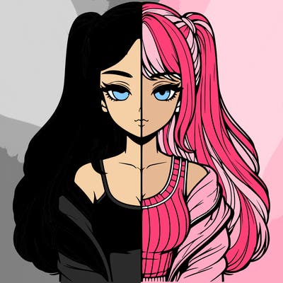 realistic girl split