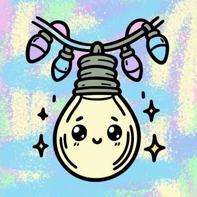 small bulb of a garland