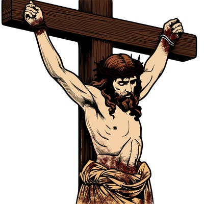 jesus realistic on the cross