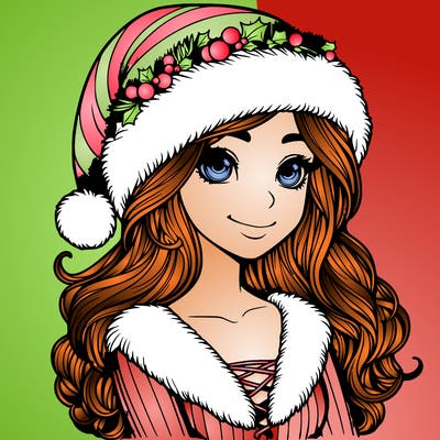 realistic christmas  girl