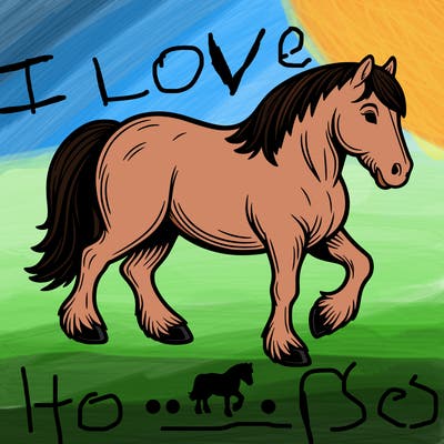 realistic horse easy