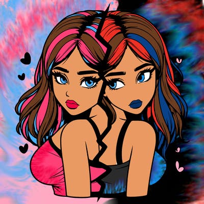 realistic girl split