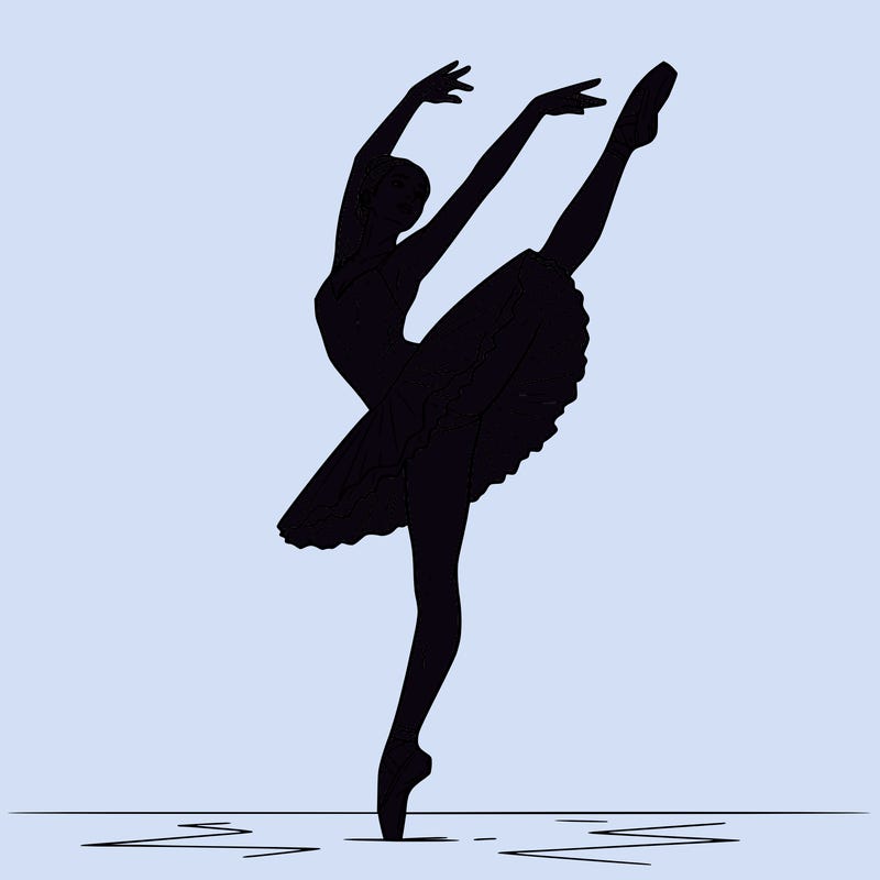 a ballerina in motion.