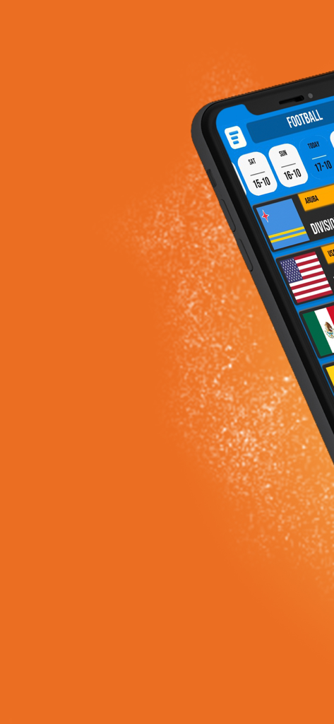 Fair Play - Live Scores - Tela de smartphone exibindo partidas e placares de futebol no aplicativo Fair Play