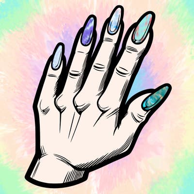 blank hand with nails