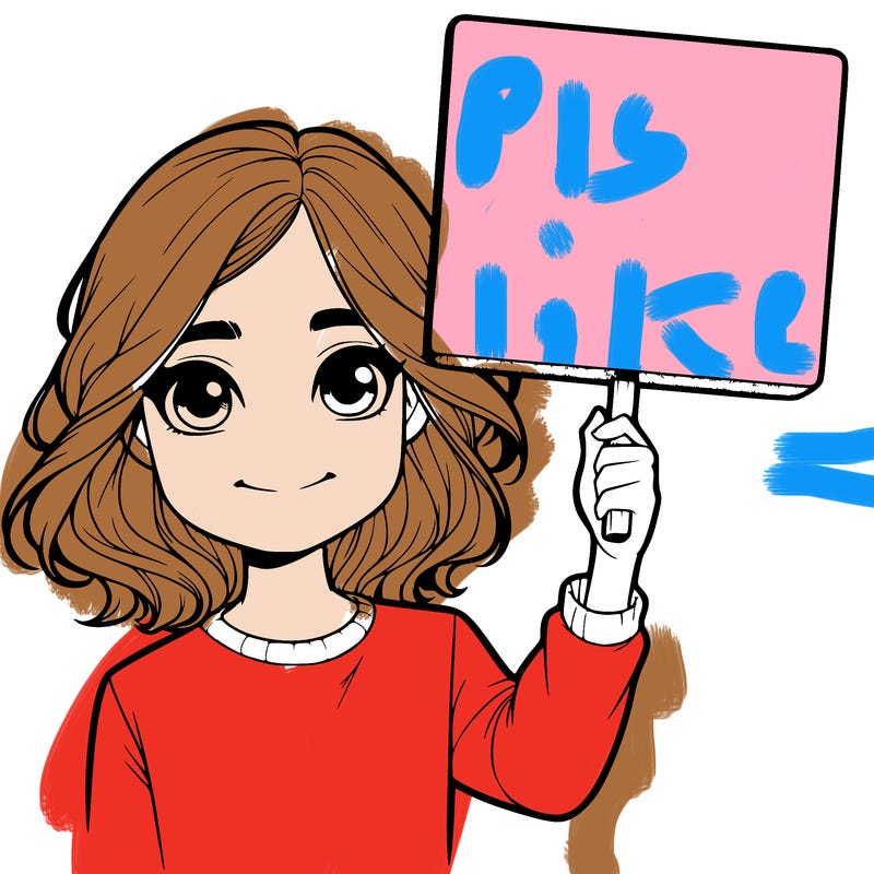 realistic girl holding up a sign