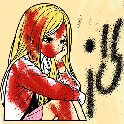 a realistic girl with depression