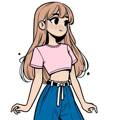 girl in a cute crop top