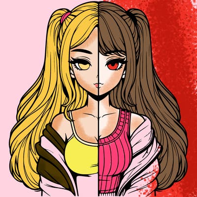 realistic girl split