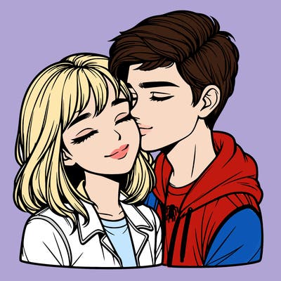 realistic girl and boy  love