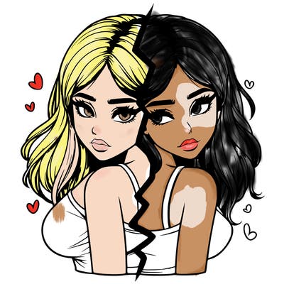 realistic girl split