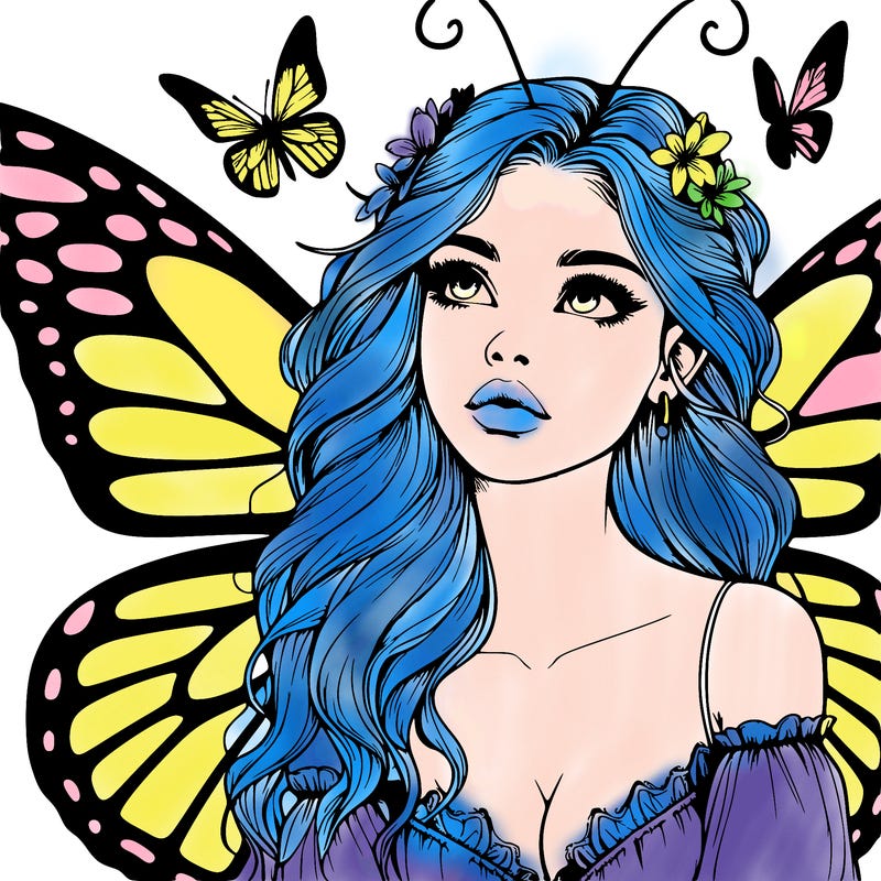 butterfly fairy realistic girl