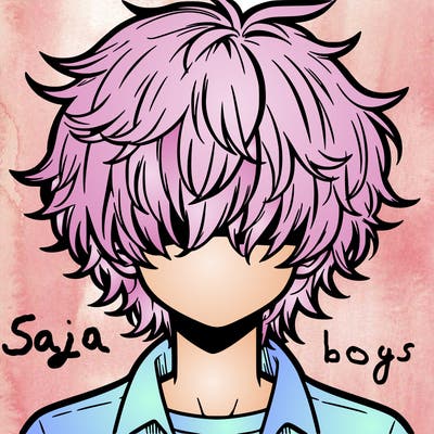 manga boy fluffy hair covering his eyes