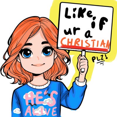 realistic girl holding up a sign