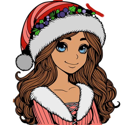 realistic christmas  girl