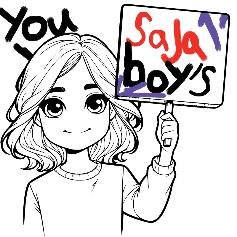 realistic girl holding up a sign