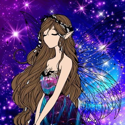 ethereal realistic fairy girl