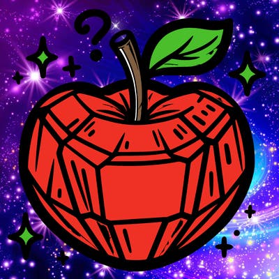 very shiny crystal apple