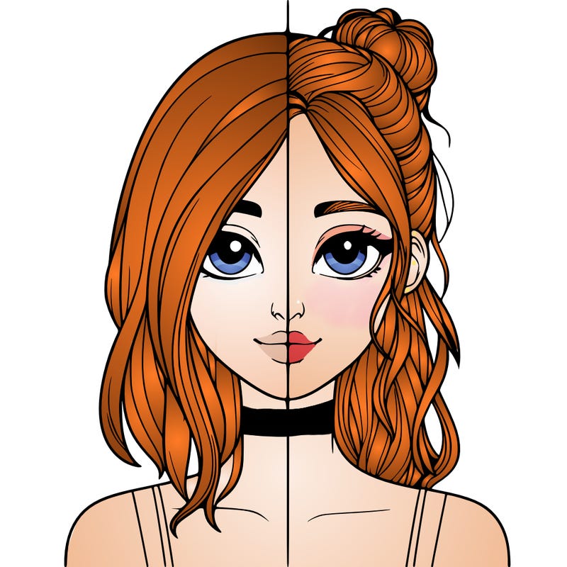 realistic girl split