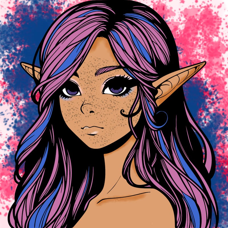 elf girl realistic dark fantasy