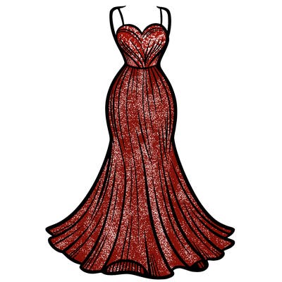 attractive long fashion dress