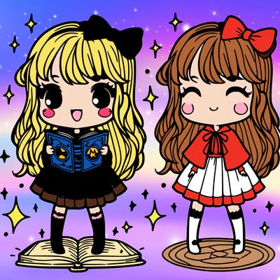 girl with a spell book