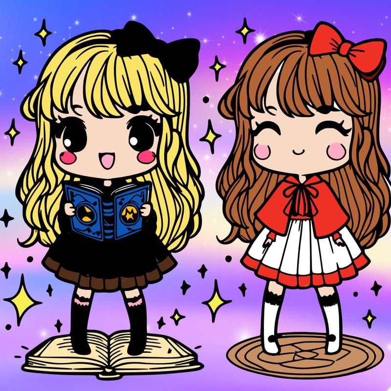 girl with a spell book