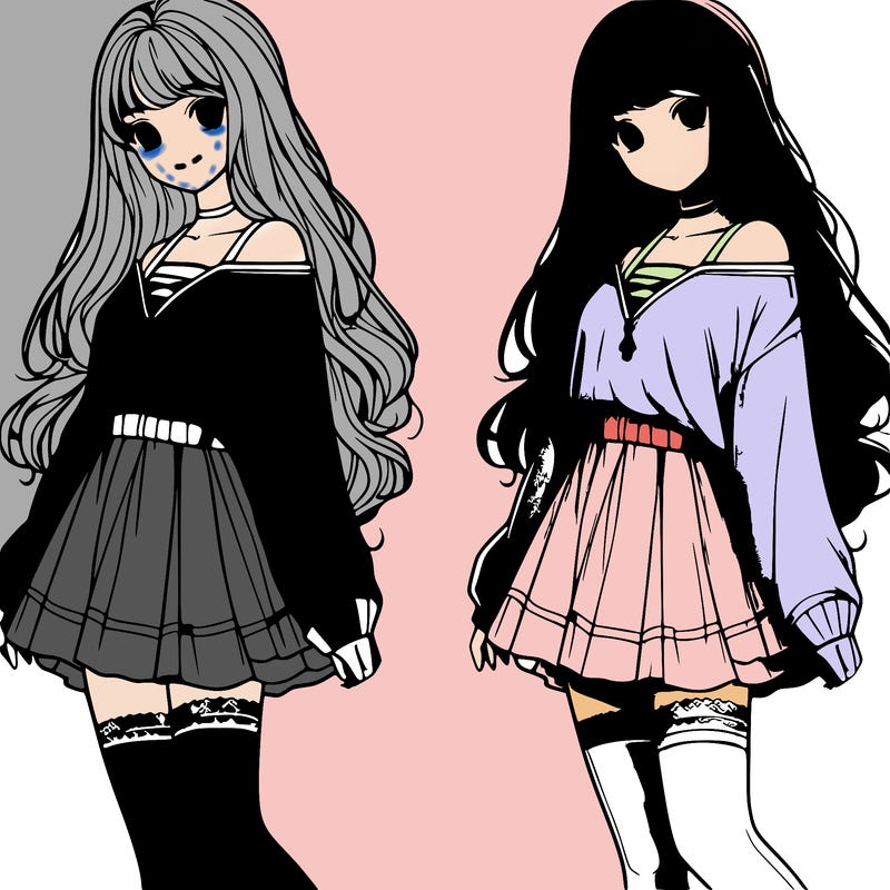 realistic girl in a cute outfit