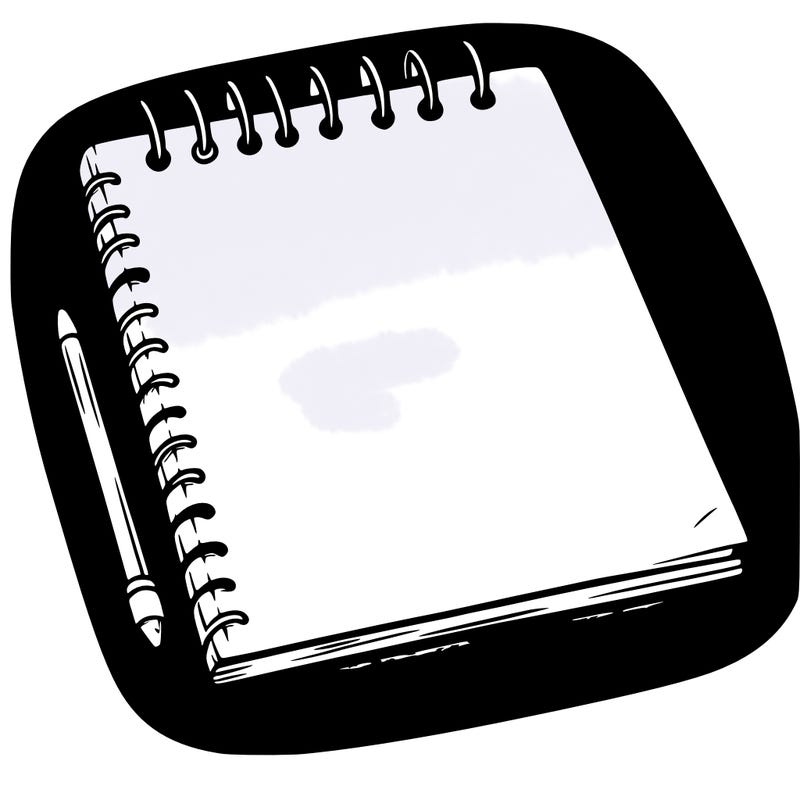 a blank sketch pad