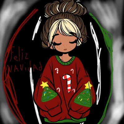 girl with baggy sweatshirt and messy bun