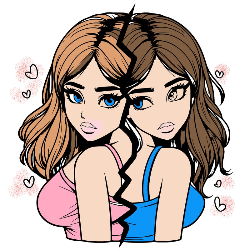 realistic girl split