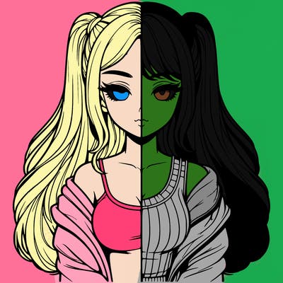 realistic girl split