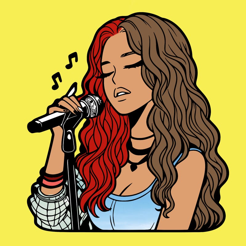 realistic female singer