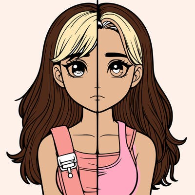 realistic girl split