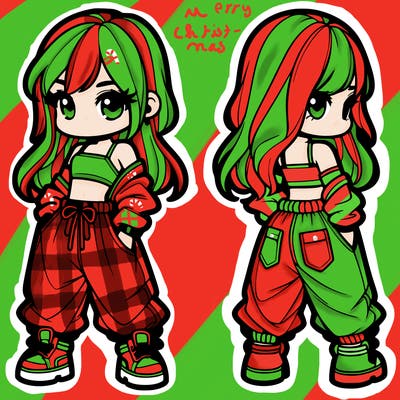 girl in crop top and baggy pants