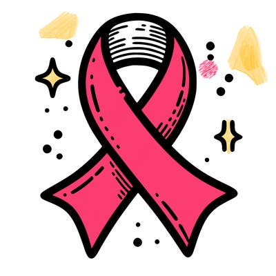 ribbon symbol of national breast cancer awareness month
