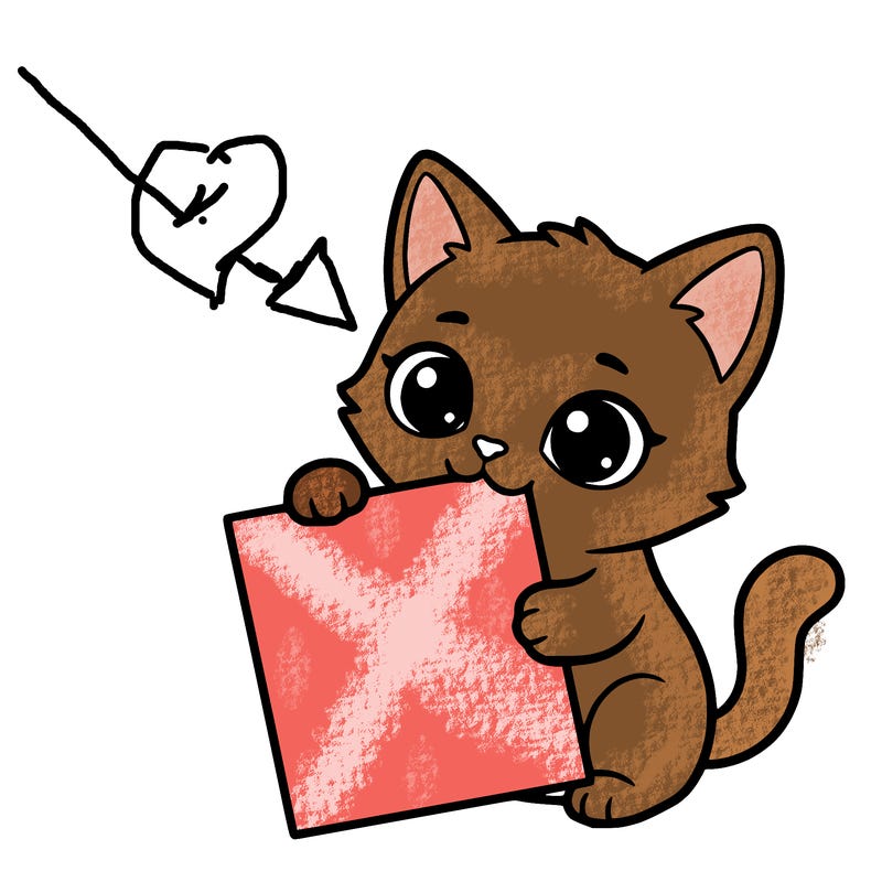 a small cat with a blank sheet of paper in its hand. the cat is sooooooo cute!