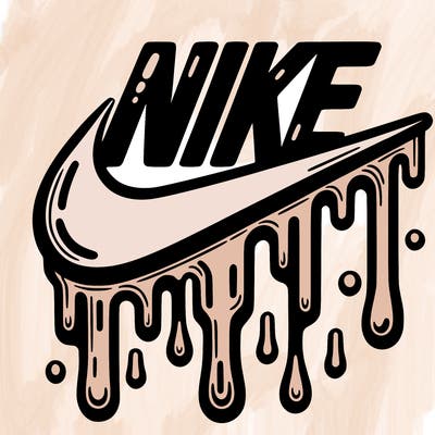 dripping nike logo