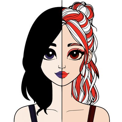 realistic girl split