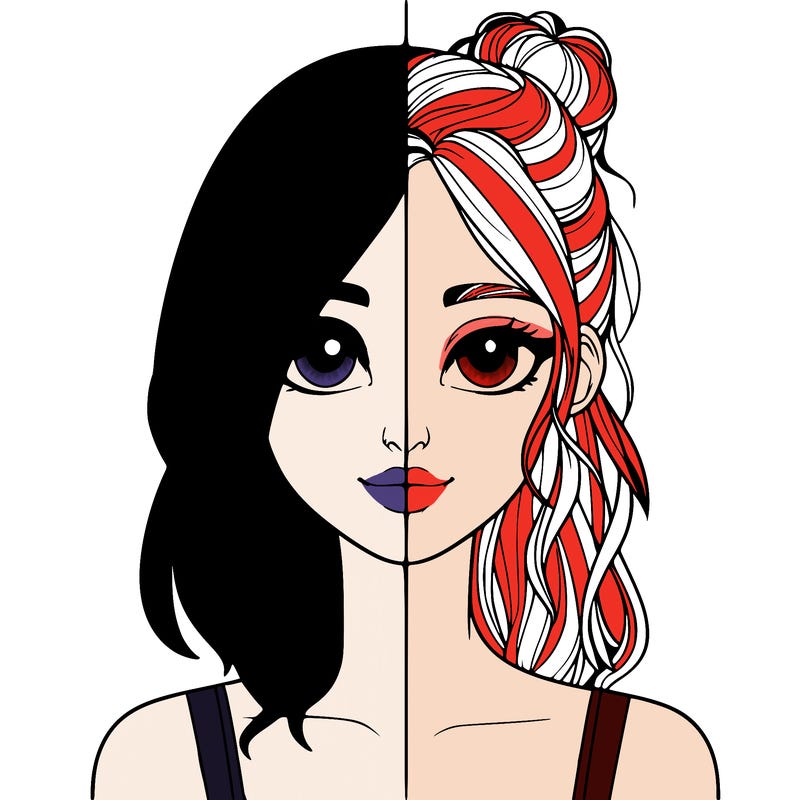 realistic girl split