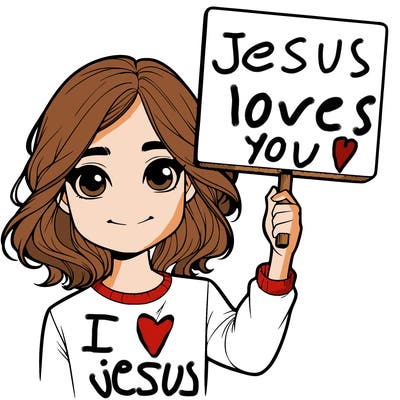 realistic girl holding up a sign