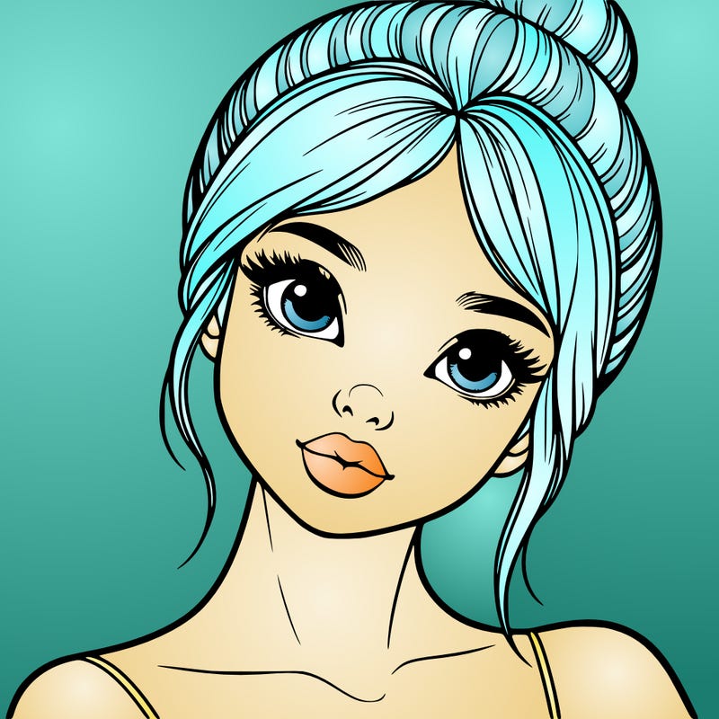 realistic ballerina girl with eyes and lips