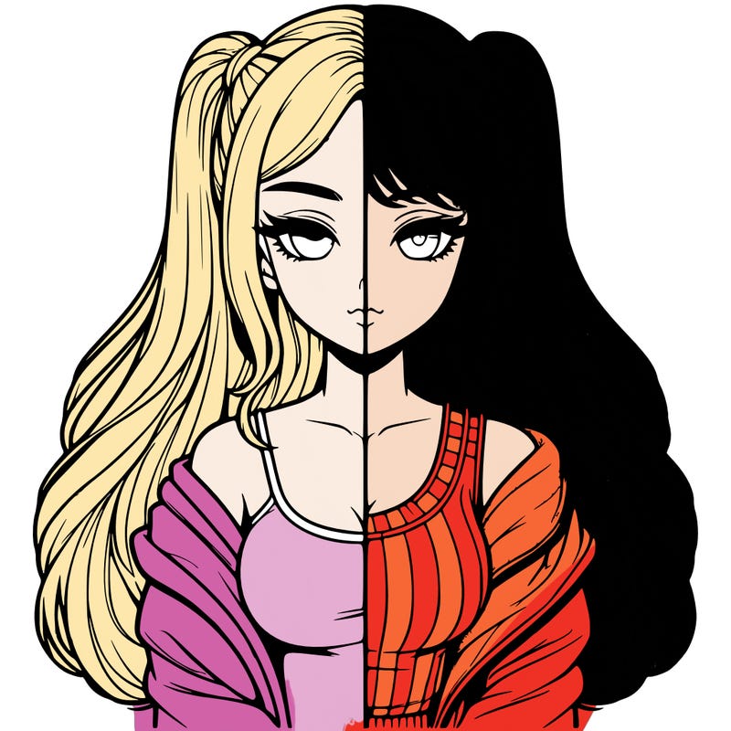 realistic girl split