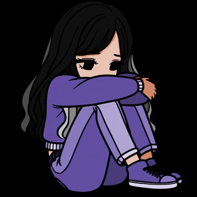 a girl  after a breakup